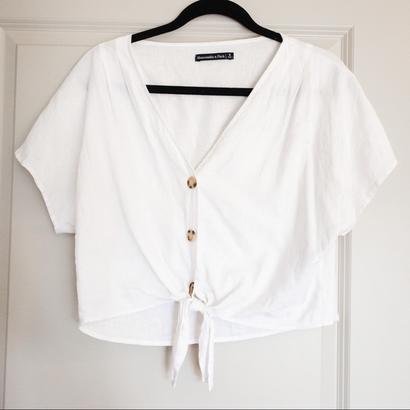 Abercrombie & Fitch Tops - Button up crop shirt